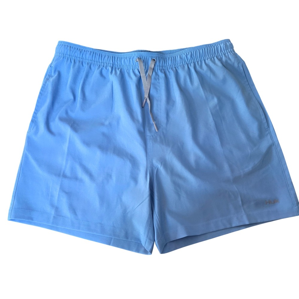 Huk Pursuit Volley Men XL Blue Fishing Swim Shorts 5.5 Inseam NWT H2000184